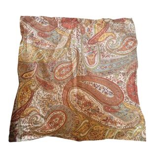 SET OF TWO Vintage Pottery Barn Euro Pillow Sham Harper Paisley Organic Cotton
